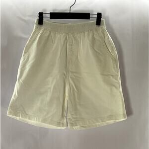 URBAN REVIVO Men's Cream Elasticized Waist Pull-On Relaxed-Fit Shorts SZ 4(S)